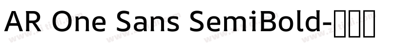 AR One Sans SemiBold字体转换
